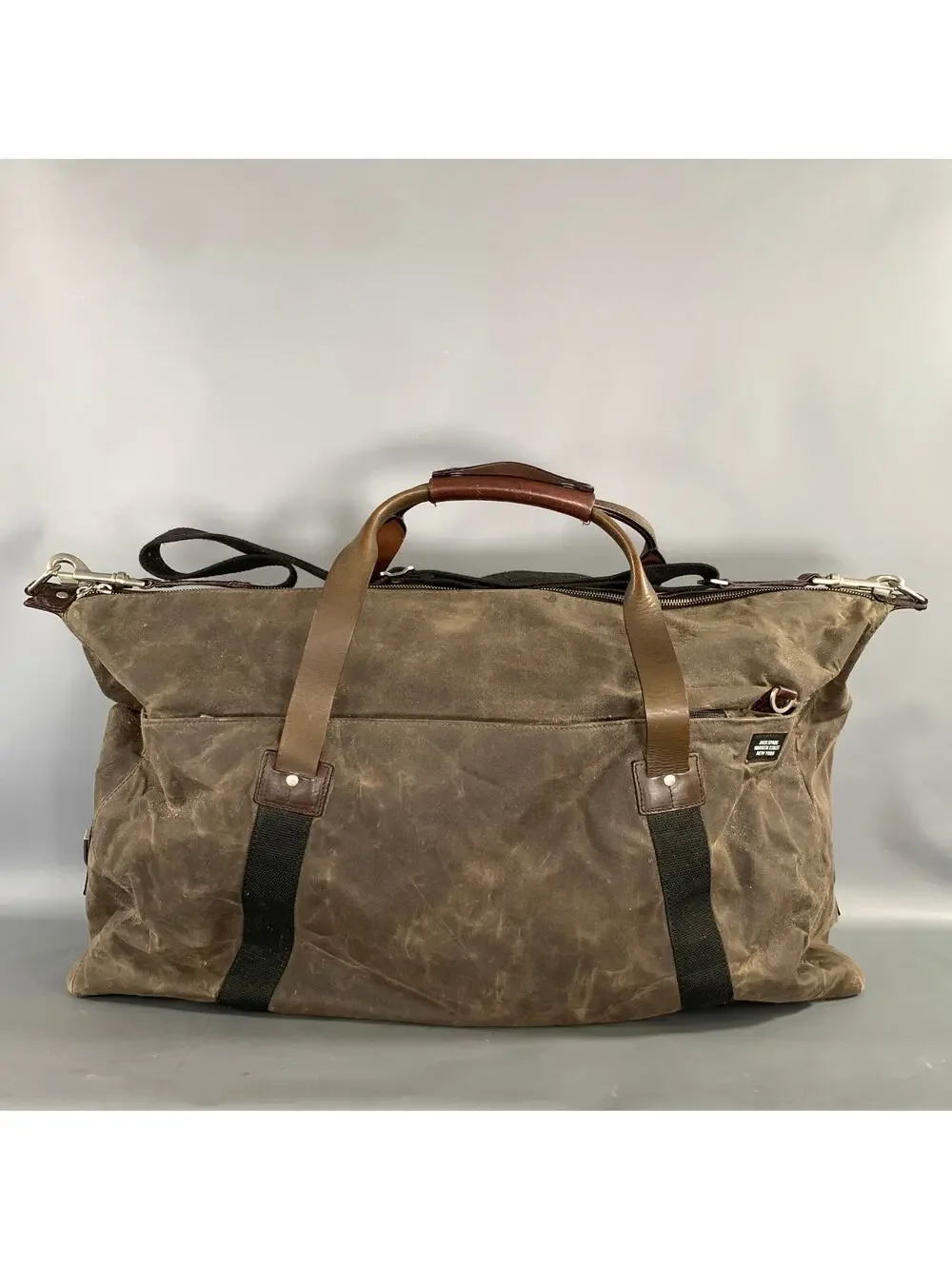 JACK SPADE Brown Black Mixed Fabrics Satchel Bags